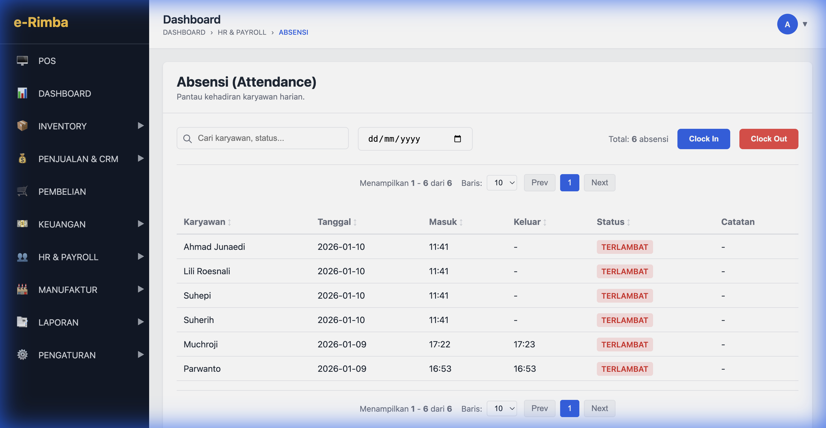 Attendance (Absensi)